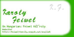 karoly feiwel business card